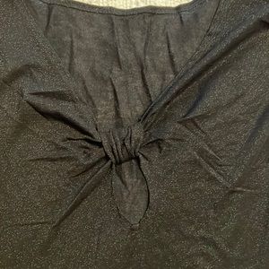 cut out bow open back shirt vintage H&M